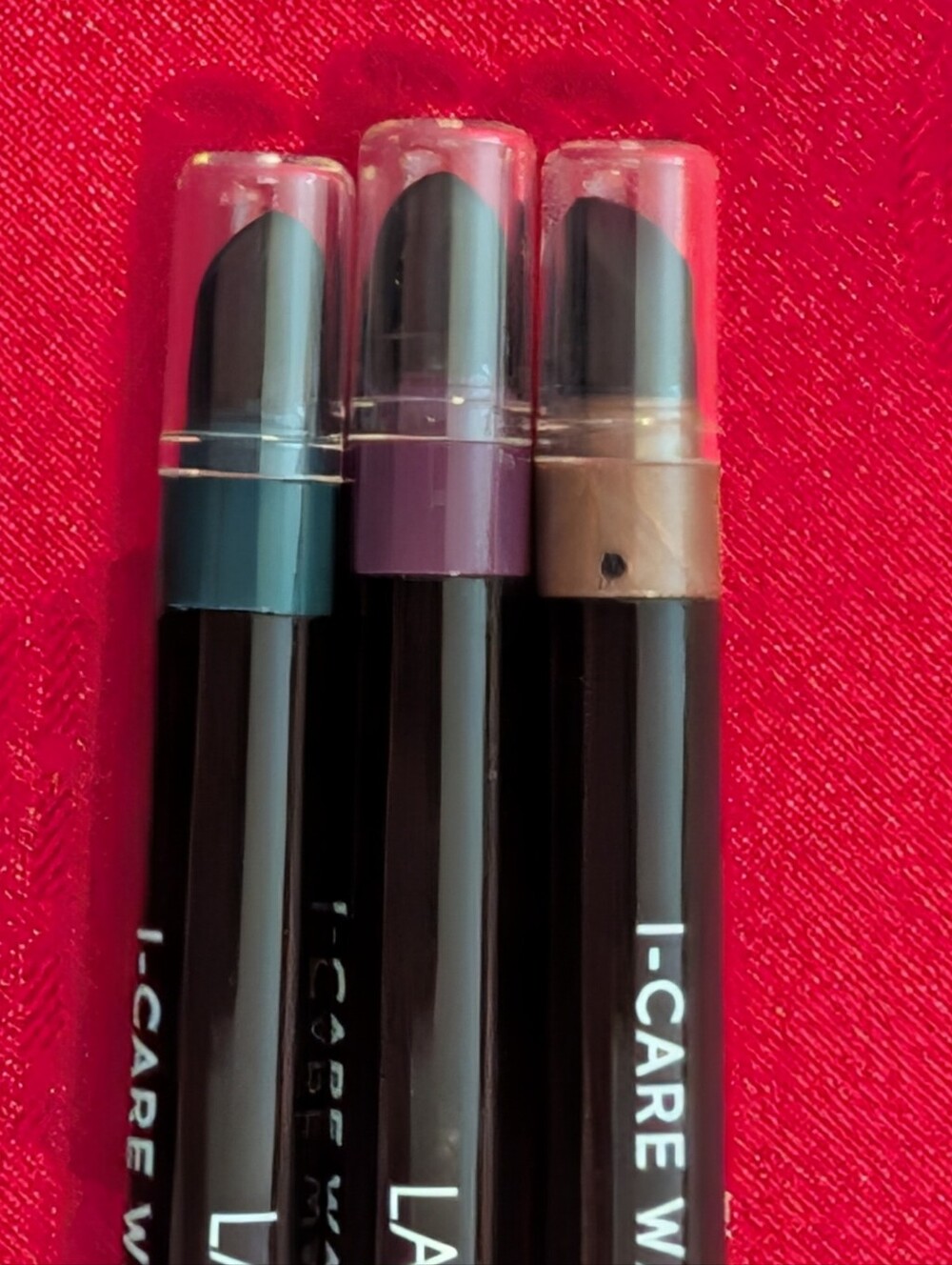 Laura Geller I-CARE WATERPROOF EYELINER In Teal, Vivid Violet & Rose Gold Bundle